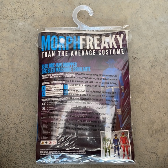 Morph Costumes: Adult Blue Orc Jaw Dropper! New! - Picture 4 of 11